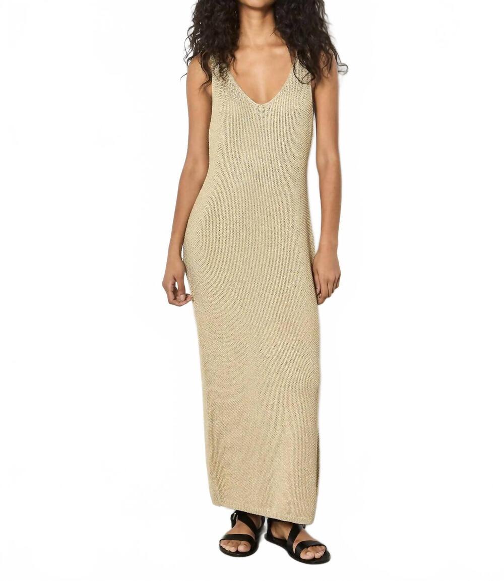 NEW APRICOT sparkle knitted dress in gold